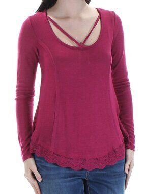 Belle du Jour Juniors Lace Trim Cage Front Top